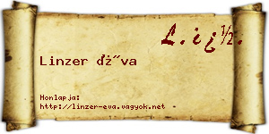 Linzer Éva névjegykártya